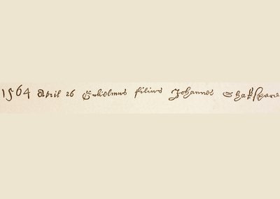 Register Entry for the Baptism of William Shakespeare, 1886 by English School